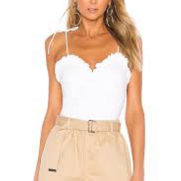 White Ruffled Bodysuit - Picture 2 of 2